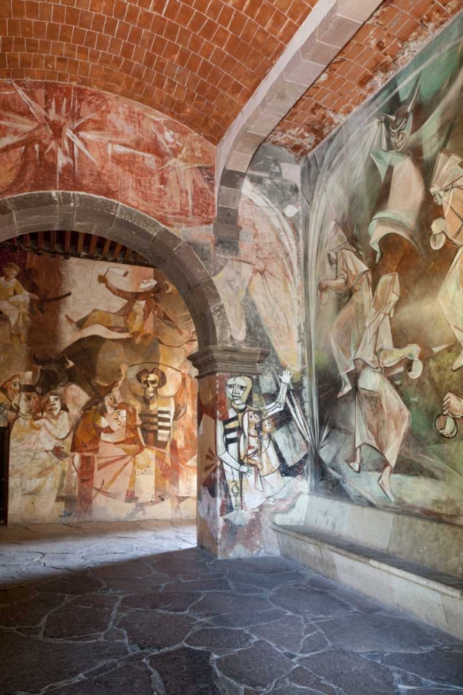 Mexico Wall paintings inside Art Institute